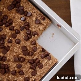 Banana Bread Chocolate Chip Oat Snack Bars