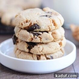 Super Soft Egg-Free Peanut Butter Chocolate Chip Cookies