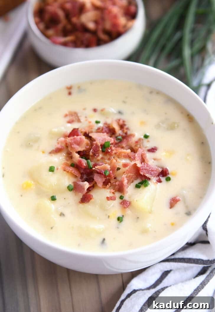 Loaded Instant Pot Cheesy Potato Soup - Kaduf