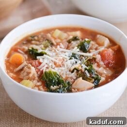 Turkey {or Chicken} Brown Rice Soup