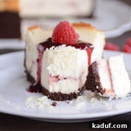 White Chocolate Raspberry Truffle Cheesecake: Cheesecake Factory Copycat!