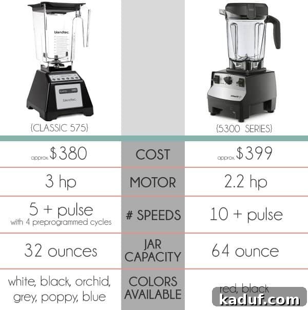 Blendtec vs Vitamix: Cost and features overview