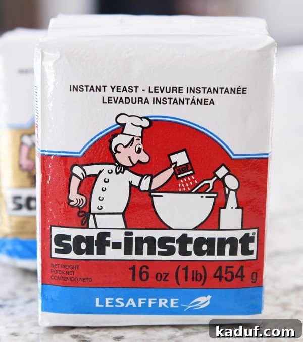 Mastering Yeast Baking: Modern Techniques 5 Package of saf-instant yeast.