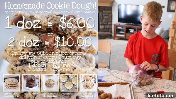 Friday Focus: Mastering the Summer Months 5 A handwritten flyer promoting a cookie dough sale, showcasing youthful entrepreneurship.