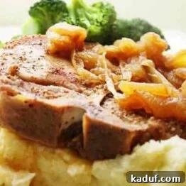 Tender Pork Chops with Caramelized Apples and Onions