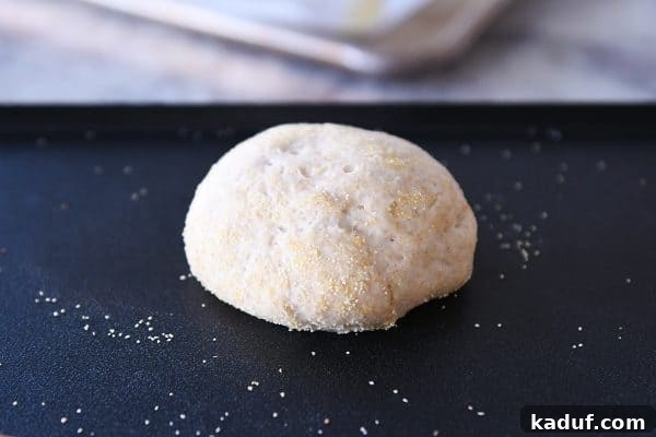 Baking english muffins on griddle.
