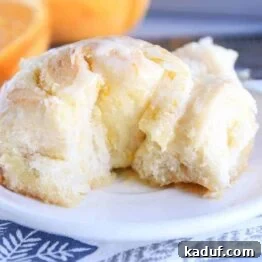 spiral rolled homemade orange sweet roll