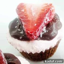 Fudgy Strawberry Ice Cream Brownie Cupcakes 4 alt=""