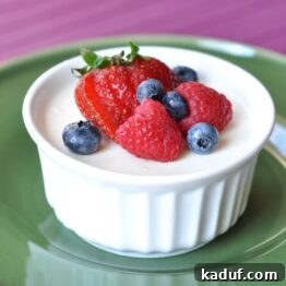 Aspen Gold Crème 4 Colorado Crème dessert in a ramekin with berries
