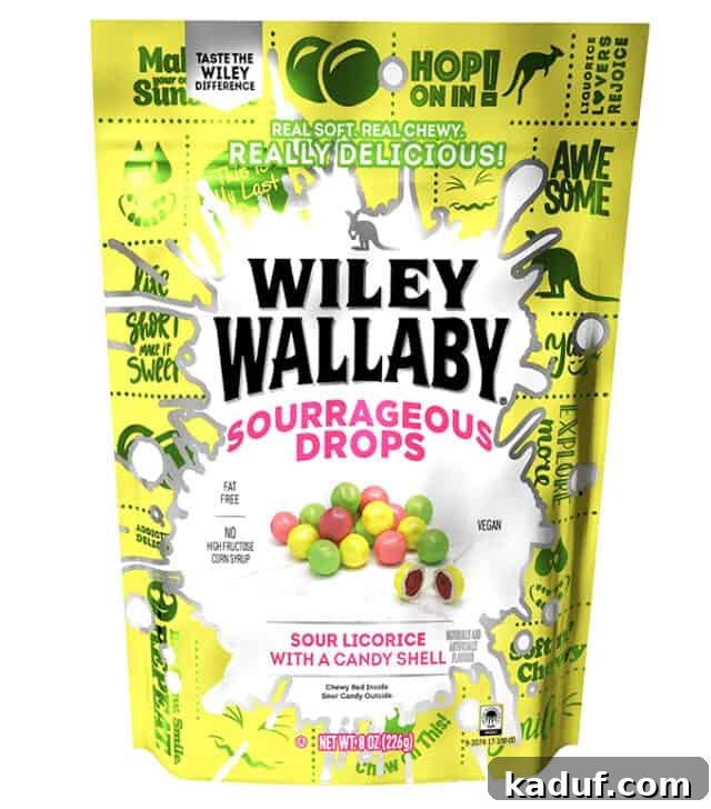 Warp-Speed Friday Wisdom 4 Sweet and sour licorice drops, an irresistible candy discovery with a perfect blend of tangy and sweet flavors.