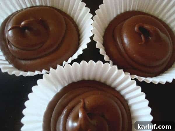 Firm Peanut Butter Cups 2 Three perfectly crafted solid peanut butter cups, showcasing their simple elegance in white paper liners, ready to be enjoyed.