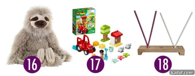 Mel's Merry & Bright Gift Ideas 8 Charming stuffed animals and popular building block sets.