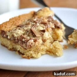 Buttery English Toffee Crunch Cake 5 A delectable Heath Bar Cake slice.
