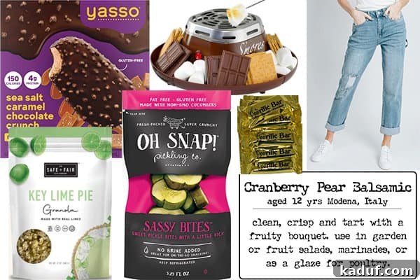 Friday Focus Favorite Finds and Fresh Updates 2 Various snack foods arranged appealingly on a wooden surface.