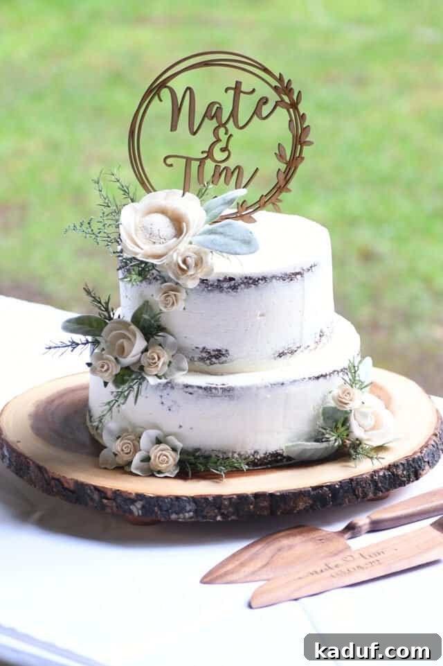Friday Focus Favorite Finds and Fresh Updates 9 A beautifully decorated tiered wedding cake with rustic elements.