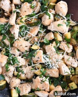 Quick & Easy: 15+ Light Meals Ready in 30 Minutes 14 Skillet Lemon Parmesan Chicken and Zucchini