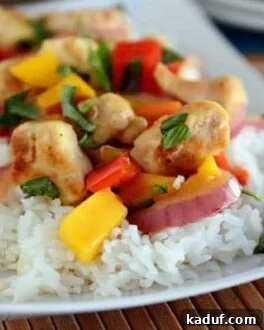 Quick & Easy: 15+ Light Meals Ready in 30 Minutes 10 Chicken and Mango Basil Stir Fry