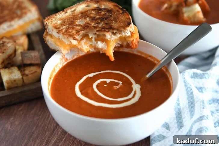 The Ultimate Tomato Soup Experience 8 Tomato soup with grilled cheese sandwich