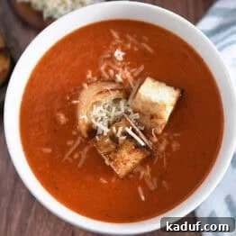 The Ultimate Tomato Soup Experience 9 Homemade tomato soup with Parmesan and croutons