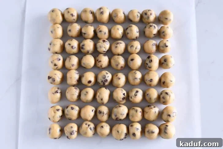 Tiny Chocolate Chip Delights 6 Mini chocolate chip cookie dough balls